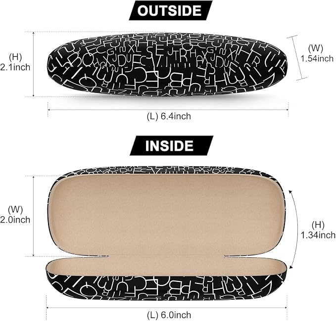 Eyeglasses Case, Hard Shell Protective Case for Glasses, Unisex for Women Men