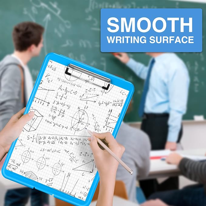 Sooez Clipboard with Storage, Plastic Nursing Clip Board, 8.5" x 11", Work | Sturdy Clipboards Foldable, Cute Hanging Clip Board Case, Teacher, Classroom Must Haves, Office School Supplies, Women & Men