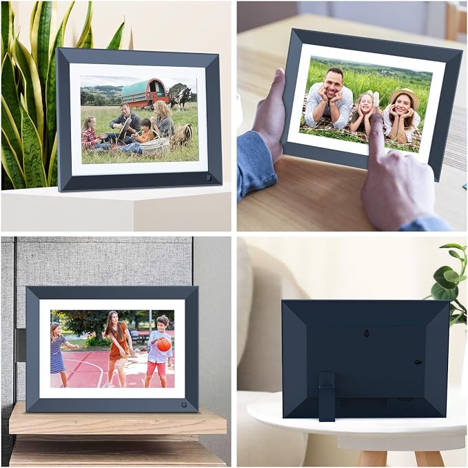 Digital Picture Frame 10.1-inch WiFi-Photo-Frame - 16GB 1920 * 1200 IPS Touch Screen Digital Frame, Slideshow, Auto Rotate, Load Photos Videos from Phone via App or Email, Birthday Gifts for Mom Dad