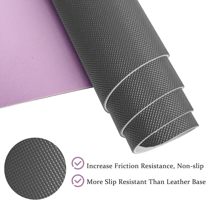 Leather Desk Pad Mat, Purple Desk Mat, 23.6" x 13.7" | Non-slip and Waterproof Computer Mat, Desk Protector for Office/Home, Desk Accessories for Women