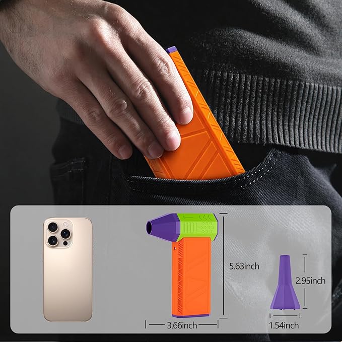 AWINNER Electric Air Duster, 150000 RPM Compressed Air Blower, 3-Gear Adjustable, Fast Charging, for Computer Keyboard and Car