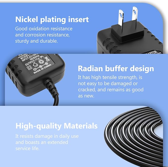 5V Digital Picture Frame Charger Power Cord Compatible with Philips,Skylight,HP,Aluratek, BSIMB Smart Digital Photo Frame, AC/DC Power Adapter (Not for 9V or 12V)