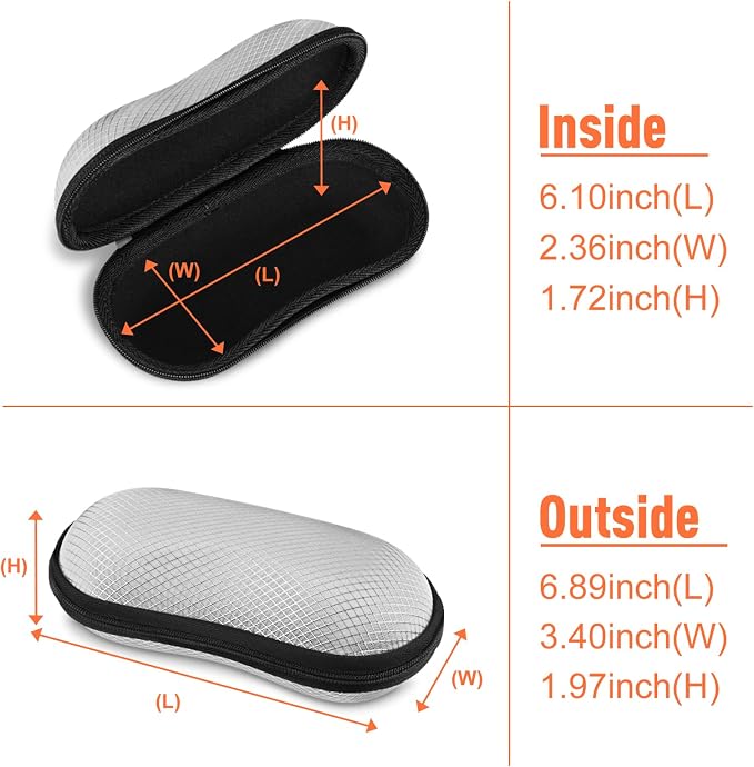 FINTIE Sunglasses Case, Hard EVA Shell Shockproof Sport Glasses Case with Metal Carabiner Travel Zipper Eyeglasses Holder