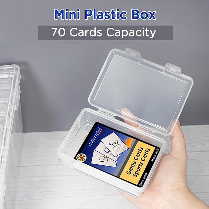 10 PCS Trading Card Storage Box Set, Plastic Top loaders Storage Box, Fit for Standard Card, Top Loaders and Magnetic Card Holders