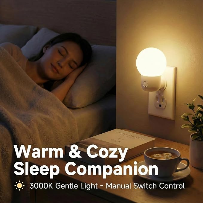 LED Night Lights Plug into Wall 2-Pack, Warm White/Cool White Adjustable，Tool Free Setup Plug in Night Light，1W Bright Nightlight for Adults Room Bedroom Bathroom Hallway Kitchen