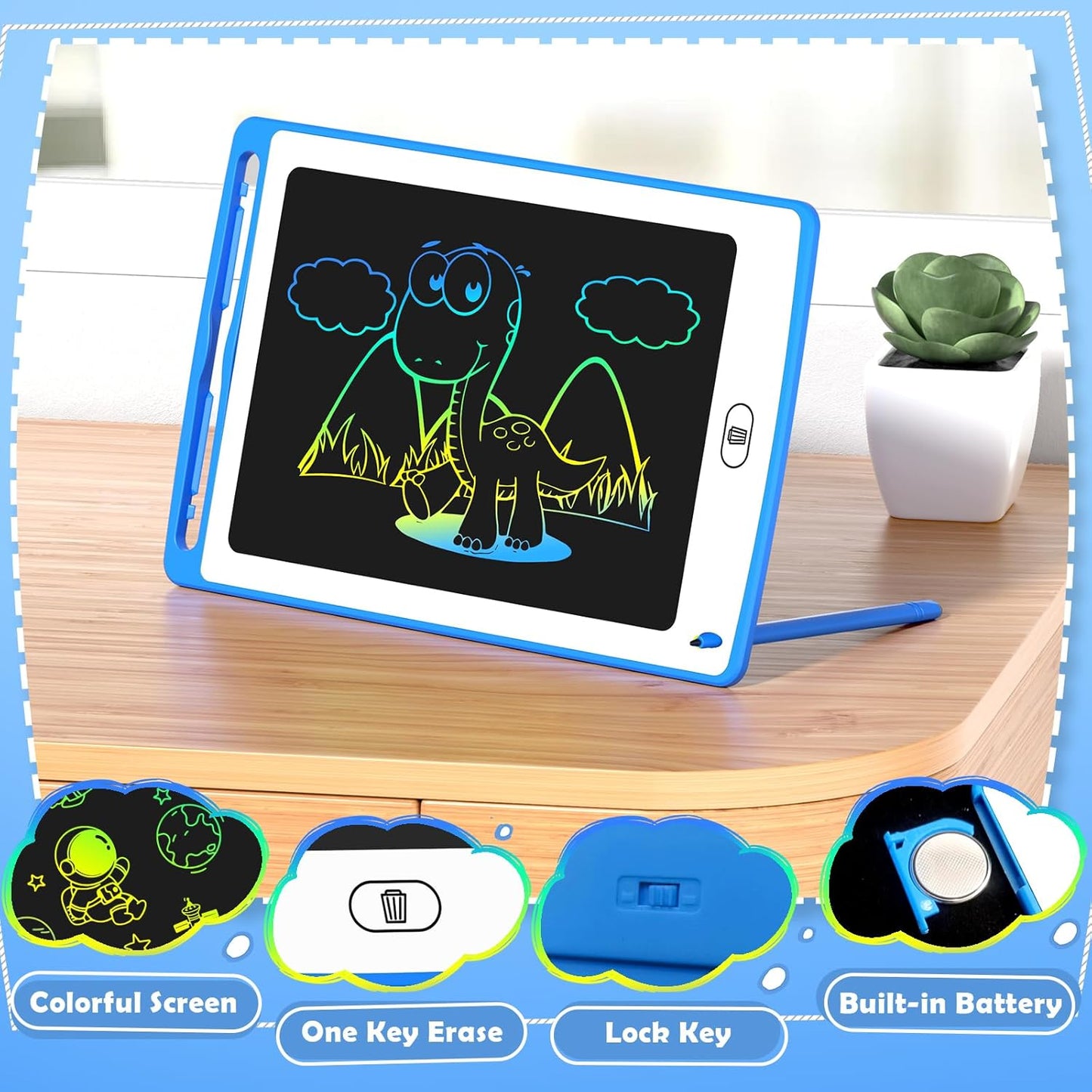 Party Favor LCD Writing Tablet for Kids, 8.5 Inch Colorful Doodle Board Drawing Tablet, Educational Learning Toys Birthday Gifts for Kids Age 3 4 5 6 7 8 (16 Pack)