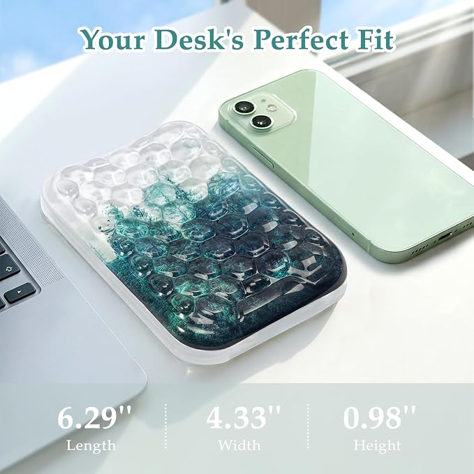 Ospelelf Elbow Wrist Rest Pad for Desk, Gel Arm Rest Pad Support for Laptop | Ergonomic Support for Typing & Mouse, Cool-touch, Lightweight, 6.29" × 4.33" × 0.98", Home Office Computer Use