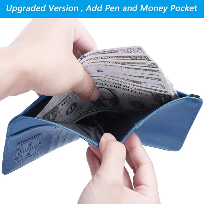 Passport Holder, Travel Essentials, Passport Cover, RFID Travel Wallet | Passport Wallet, Travel Accessories, RFID Blocking, Synthetic Leather Card Case, International Must Haves, For Women Men