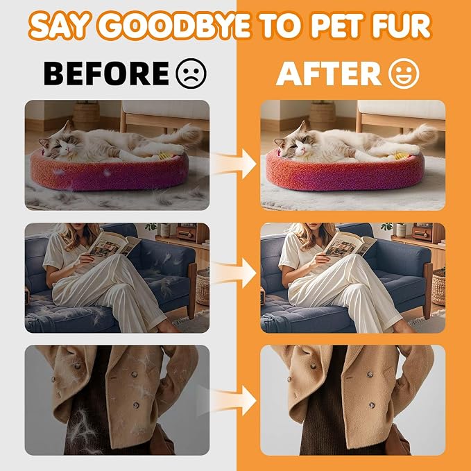 Pet Hair Removal Glove - Pet Hair Remover Glove for Dogs & Cats | Hair Removal Mitts,Reusable & Washable, Removes Hair from Carpet, Couch, Car Seats, Gentle Grooming Deshedding Tool, 1 Pack