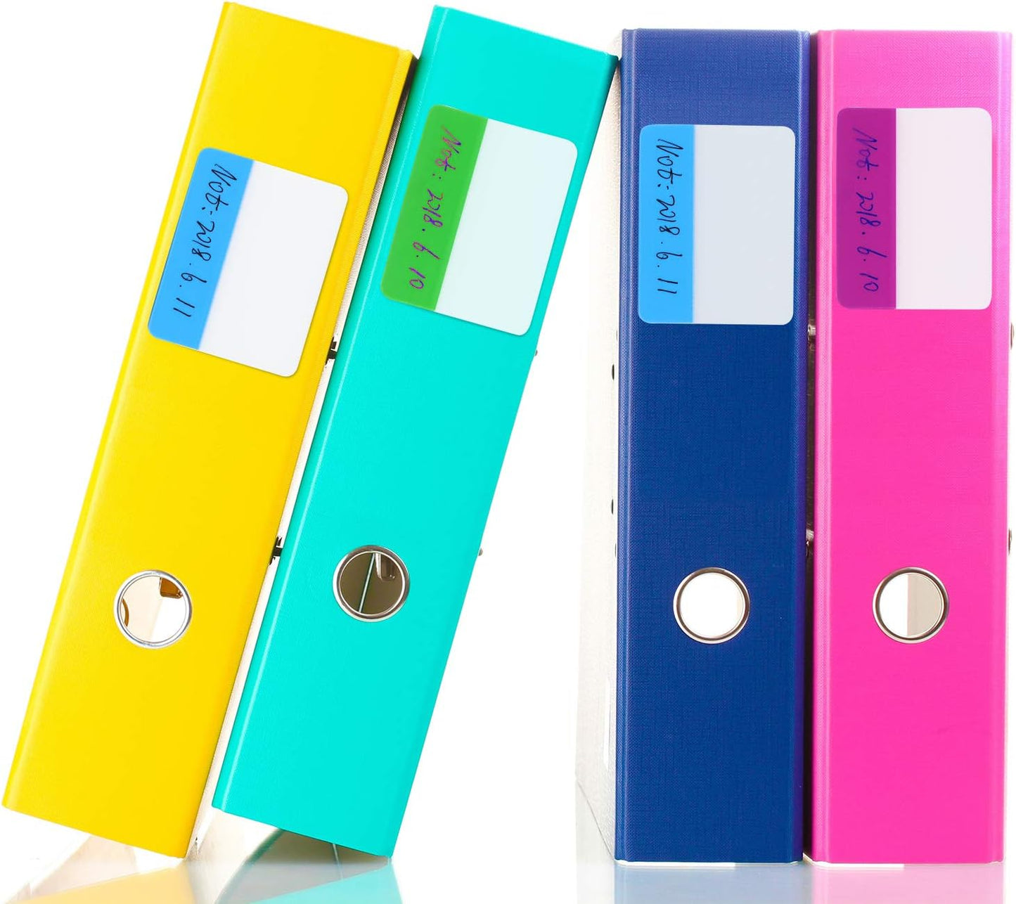 Jovitec 800 Pieces File Tabs Sticky Index Tabs 1 Inch and 2 Inch Writable and Repositionable Filing Tabs Color Tabs for Page Binders Folder Notebooks Book Markers Reading Notes Classify Files