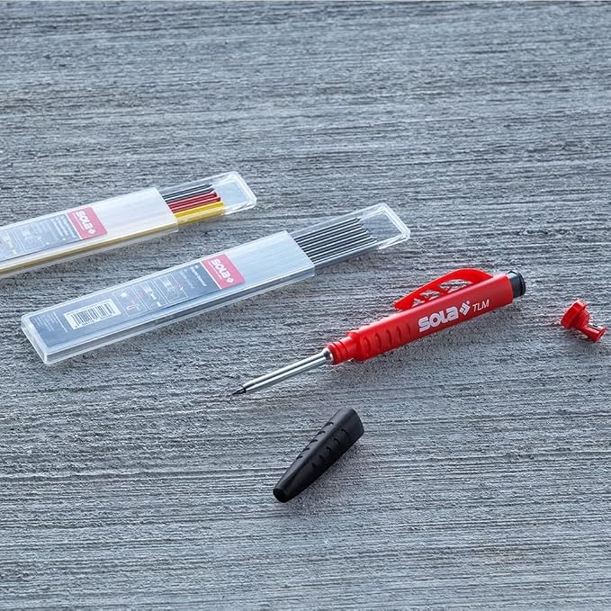 SOLA SG TLM2 HB Sola Deep Hole Marker Refills for TLM and TLM2 Pack of 6 Refills Graphite Hardness HB