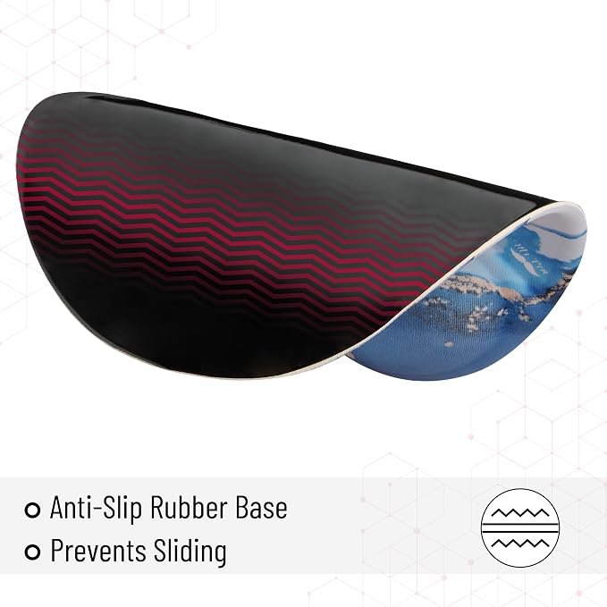 Mr. Pen- Ergonomic Mouse Pad with Wrist Rest, Glacial Blue Marble Design | Breathable Fabric with Memory Foam Cushion, Non-Slip Rubber Base, Gel Mouse Pad with Wrist Support