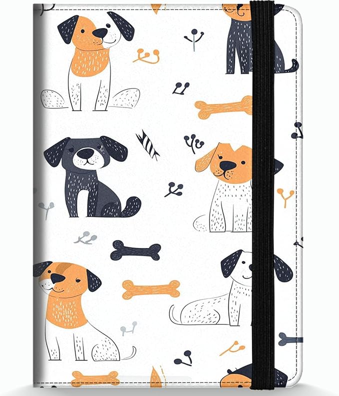 Passport Holder Wallet Cover Case,RFID Blocking Passport Cover,Large Capacity Travel Wallet with Multi Card Slots (Cartoon Dogs Design)