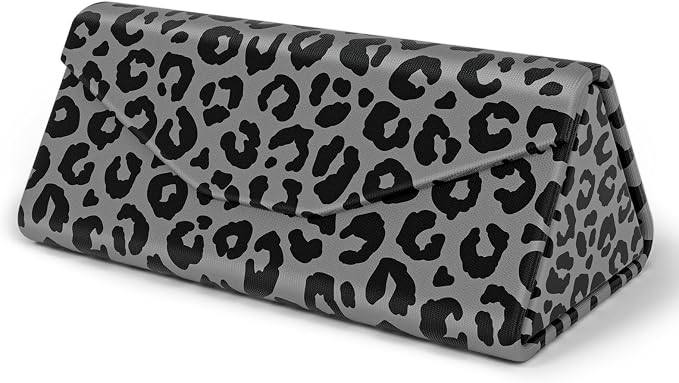 Sunglasses Case, Foldable Glasses Case, Magnetic PU Leather Hard Shell Folding Eyeglass Holder Box, Collapsible Unisex