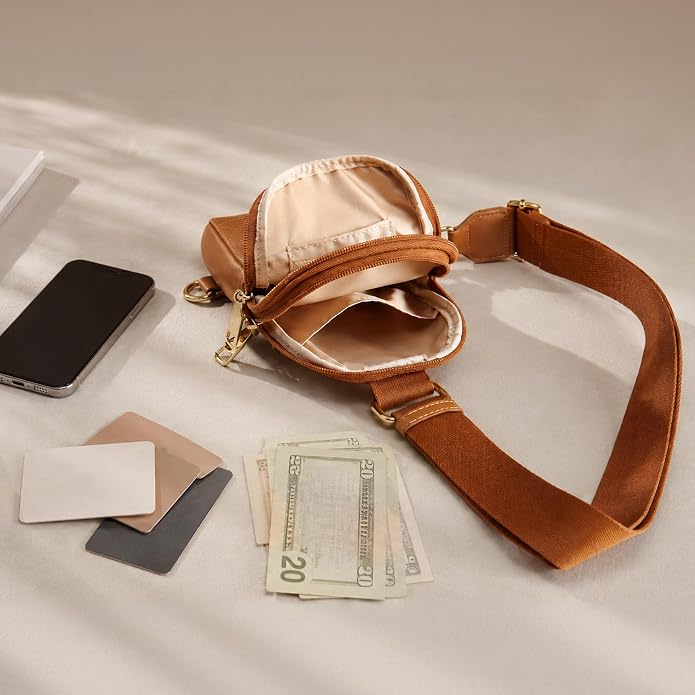 Lightweight Small Crossbody Sling Bag for Women | Mini Travel Purse,Multi-pocket with Card Slots,Durable Vegan Leather,Everyday Carry