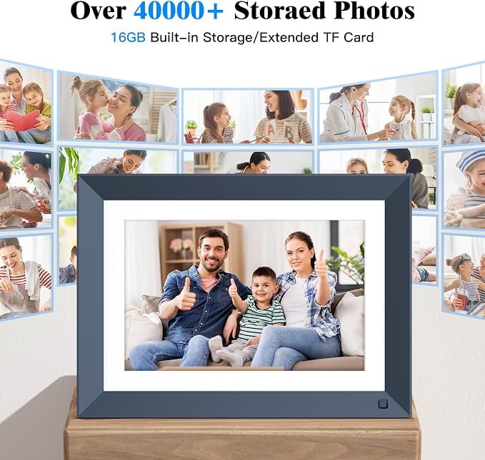 Digital Picture Frame 10.1-inch WiFi-Photo-Frame - 16GB 1920 * 1200 IPS Touch Screen Digital Frame, Slideshow, Auto Rotate, Load Photos Videos from Phone via App or Email, Birthday Gifts for Mom Dad