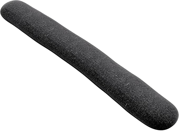 STAPLES Beaded Keyboard Wrist Rest, Ergonomic Non‑Slip Support Cushion for Comfortable Typing, Durable Bead‑Filled Design in Black/Gray