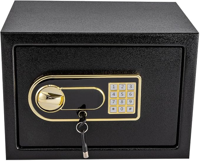 Steel Safe Box, 13*9*9inch Large Fireproof Safe Box for Home Use, Security Safe with Digital Keypad Lock for Money Cash Valuables Document Jewelry, Valuables, 13*9*9inch Rectangular