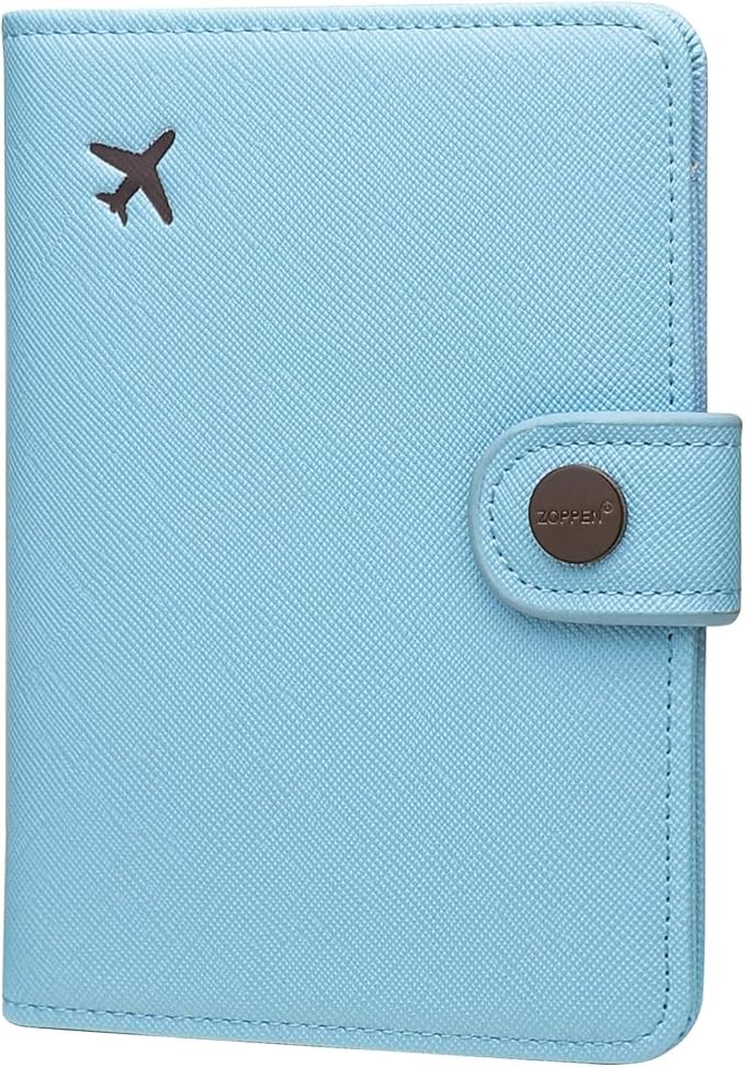 Passport Holder RFID Blocking Travel Wallet, Paradise Blue | Passport Cover with Multiple Card Slots, Water-Resistant & Easy-Carry, Must-Have Travel Accessory for Men & Women.