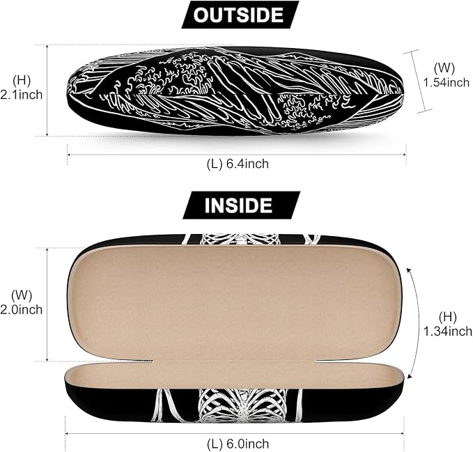 Eyeglasses Case, Hard Shell Protective Case for Glasses, Unisex for Women Men