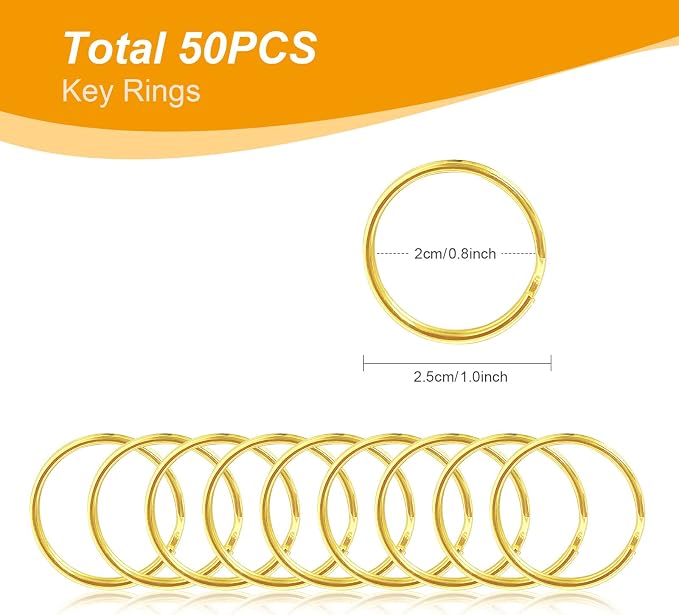 100PCS Swivel Snap Hooks with Key Rings, Premium Metal Swivel Lobster Claw Clasps Assorted Sizes (Large, Medium, Small) for Keychain Clip Lanyard, Jewelry Making, Crafts, Gold