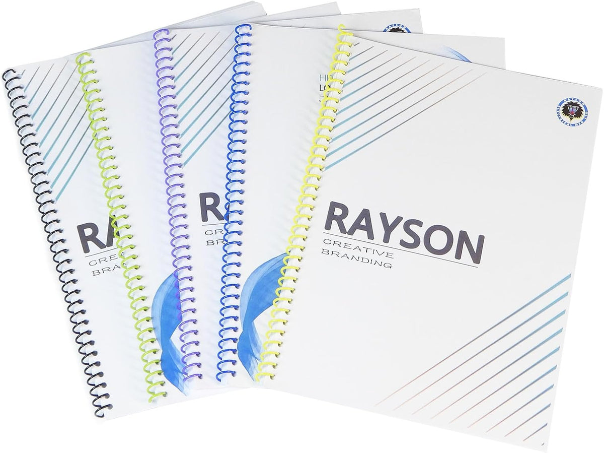 Rayson 5/8" Plastic Coil Binding Spines, 15.9mm Multicolored Spiral Binding Coil 140 Sheet Capacity, 4:1 Pitch - 100/Box for Business and Educational Purposes