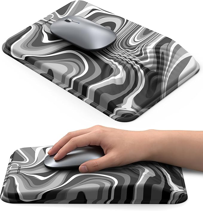 TECKNET Ergonomic Mouse Pad with Wrist Rest, Comfortable Relieves Pain | Built-in Memory Foam and Ergonomic Slope Design Relieves Carpal Tunnel Syndrome Pain, Mousepad for Office Gaming
