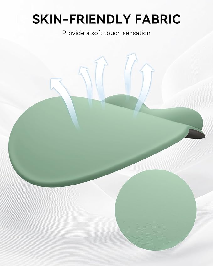 Mouse Pad with Wrist Rest for Desktop Large Ergonomic Mouse Mat(Green) | 10.6''L x 9''W Size, Gel Wrist Support, Non-slip Base, Washable Surface, Laptop Mousepad