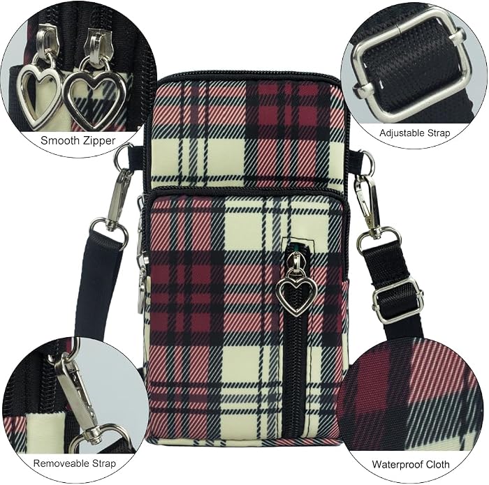 Small Crossbody Bag for Women - Mini Phone Purses with Crossbody Strap and Wallet - Nylon Arm Bag