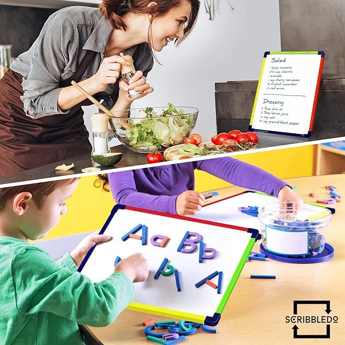 SCRIBBLEDO Colored Frame Magnetic Dry Erase White Board 9" X 12" WHITEBOARD