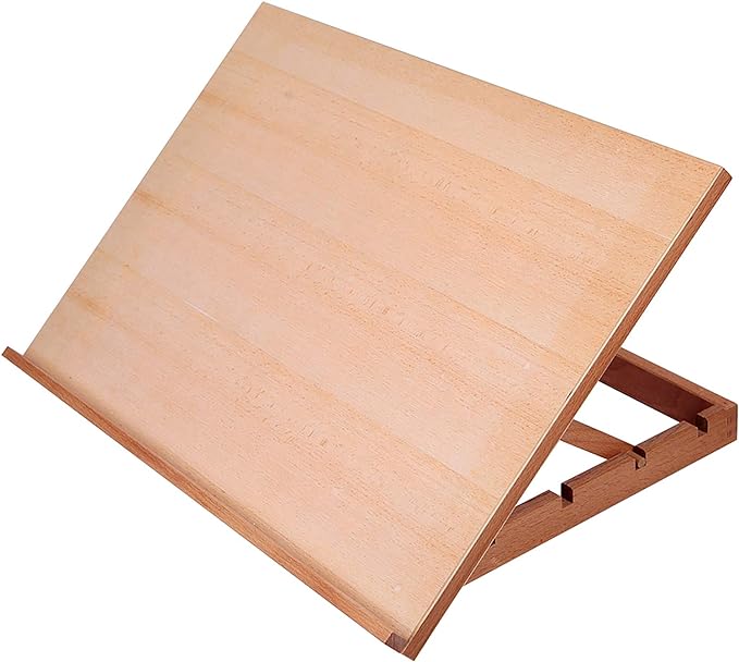 Large 5-Position Wood Drafting Table Easel Drawing &Sketching Board | 23 2/9 Inches by 16 1/2 Inches