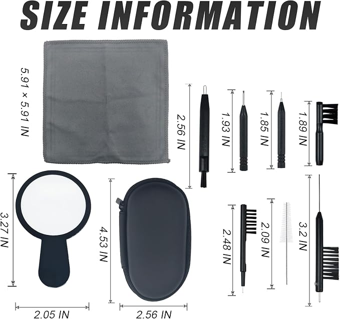 10 PCS Hearing Aid Cleaning Kits Hearing Amplifier Brush Tools Earbuds Headphones Cleaner Brush Kits with Case Set B