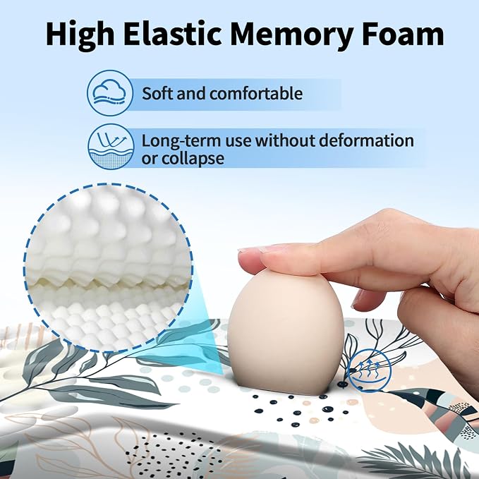 YIWEI Ergonomic Mouse Pad with Wrist Rest for Carpal Tunnel Pain Relief | Memory Foam Wrist Support,Non-Slip Rubber Base, Keyboard Computer Mousepad,Lycra Cloth Surface,Gaming Home Office