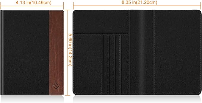 FINTIE Passport Holder, Slim Travel Wallet RFID Blocking Card Case Cover | Passport Cover Protector Essentials with Credit Card Slots, For Women/Men