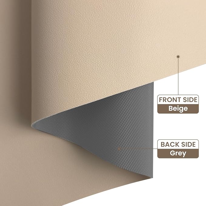 Leather Desk Pad Mat, Beige Desk Mat, 23.6" x 13.7" | Non-slip and Waterproof Computer Mat, Desk Protector for Office/Home, Desk Accessories