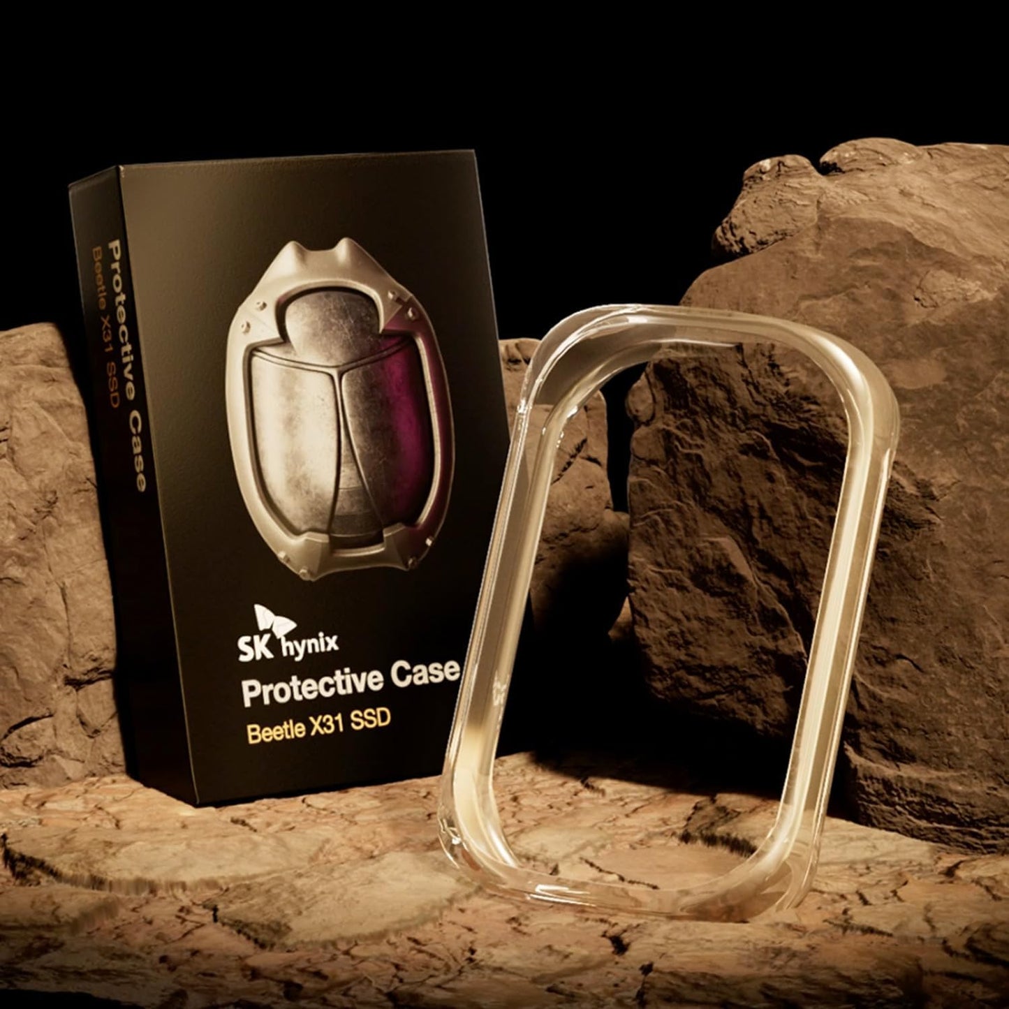 SK hynix Beetle X31 2TB Portable SSD with DRAM, up to 1050MB/s, USB 3.2 Gen2, External Hard Drive Compatible with PC, Mac, Laptop, PS5 (Dark Grey)