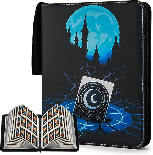 9 Pocket Card Binder for MTG/YGO/PTCG/Game Cards, Premium Card Collector Book for TCG Players,Toys Gifts for Kids,Holds 720 Cards-Blue
