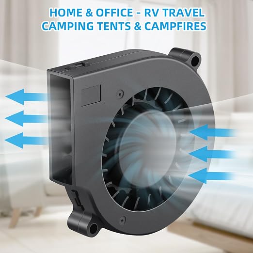 Wathai 75mm x 15mm USB Blower Cooling Fan 5V DC Turbo Small Fan DIY Cool | DC Brushless Turbo Small Computer Case Blower Fan for Cooling Electronics, Hard Hat, Helmet, and DIY Projects