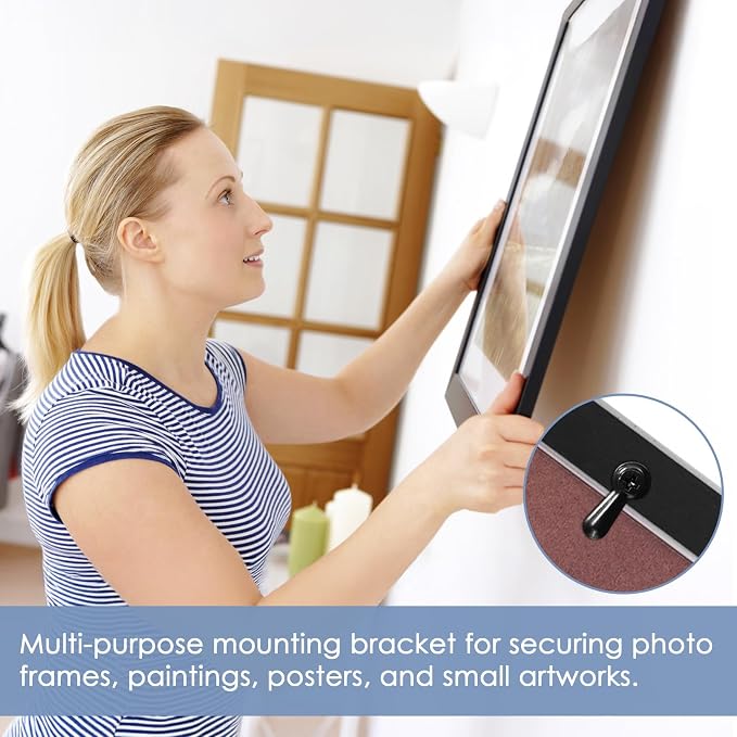 Metal Picture Frame Turn Button Fasteners, 100 Pcs | With Screws, Picture Frame Hardware Backing Clips, Turn Button Fasteners Set