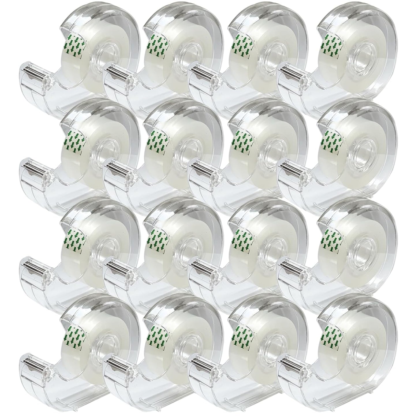 Tape, Clear Tape,Transparent Tape for Office Supplies and School Supplies,Glossy Finish,3/4 in x 720 in, Dispensered, 16 Pack