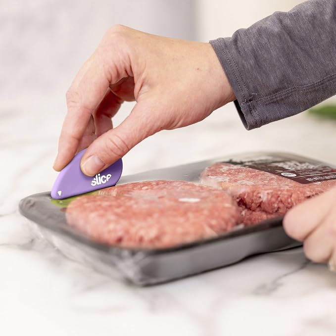 Slice Micro Safety Cutter | Safe Ceramic Box Cutter Lasting 11x Longer than Metal | Keychain Box Opener | Combo Pack | Sky + Lavender