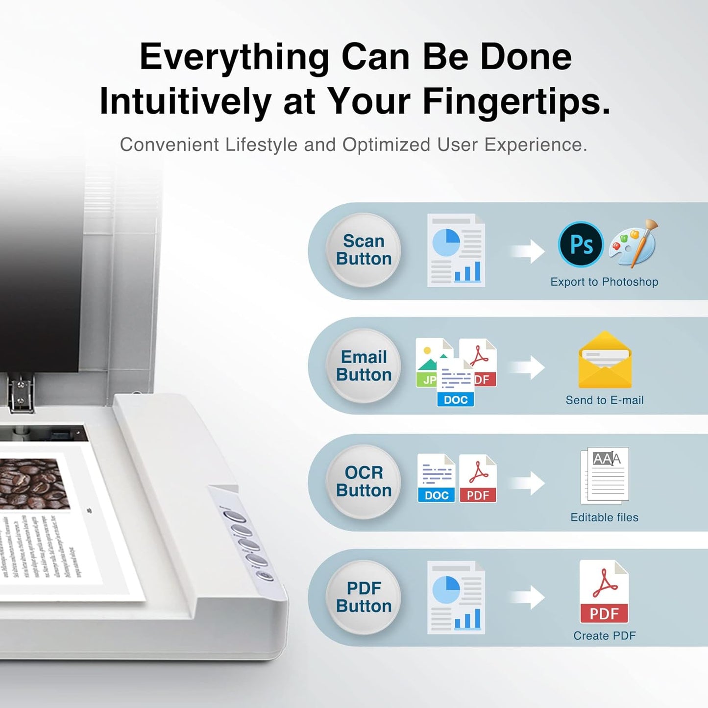 Plustek OS1180 - Flat Scanner for Graphics and Documents in A3 Format, Design Suitable for Libraries, Schools or Small Offices - Scanning A3 Documents in Approximately 9 Seconds
