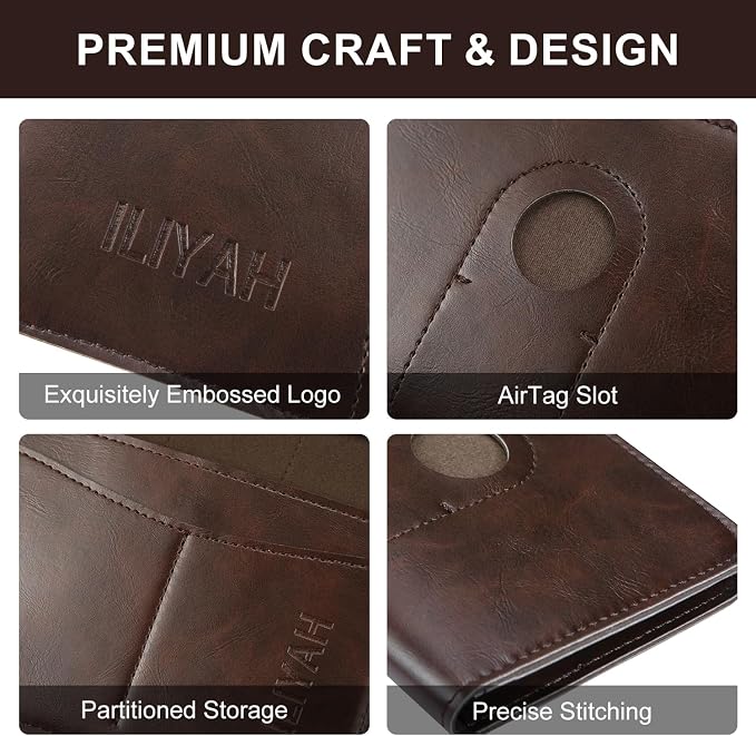 ILIYAH-Passport Cover-Passport Holder Travel Wallet-RFID Blocking Passport Case Travel Accessories Card Holder Wallet Unisex Travel Gifts (Coffee)