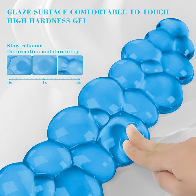 Gel Cloud Keyboard Wrist Rest, Cute Wrist Support and Arm Support Keyboard Rest for Keyboard Typing Pain Relief，Suitable for Office/Computer/Laptop/Gaming（Keyboard Wrist Rest Blue）