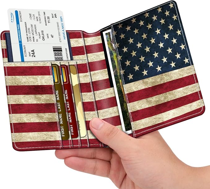FINTIE Passport Holder, Slim Travel Wallet RFID Blocking Card Case Cover | Passport Cover Protector Essentials with Credit Card Slots, For Women/Men