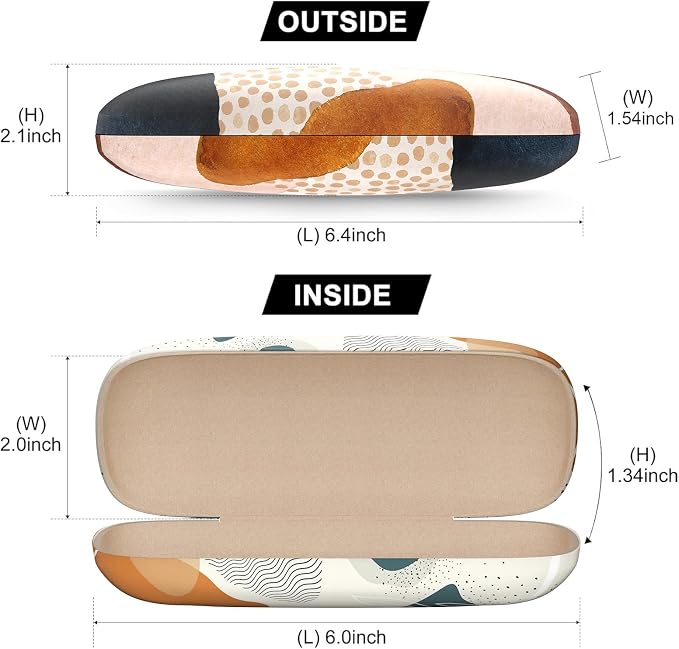 Eyeglasses Case, Hard Shell Protective Case for Glasses, Unisex for Women Men