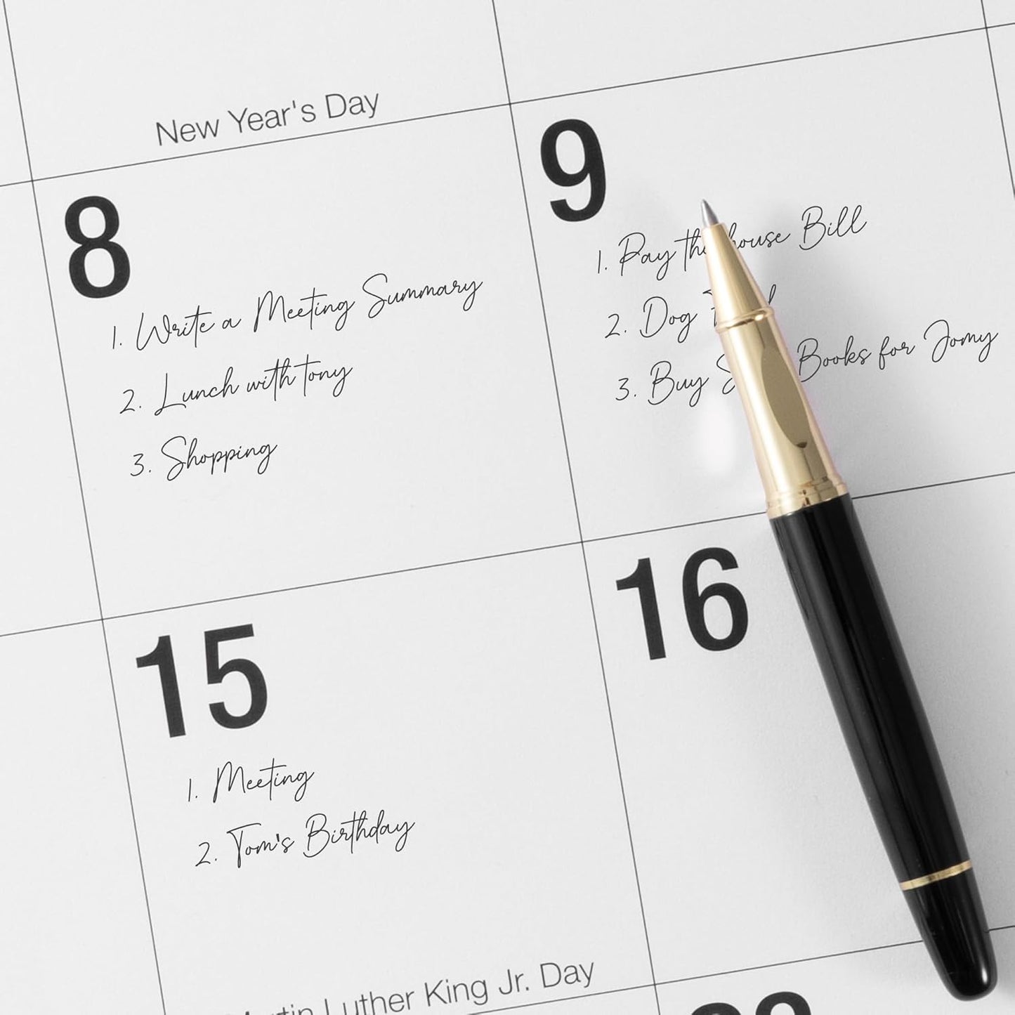Nekmit 2025-2026 Desk Calendar, Large Print Desk Calendar with Desktop Mat, 21" x 16 1/2", Runs From Now to June 2026, for Home and Office, Black