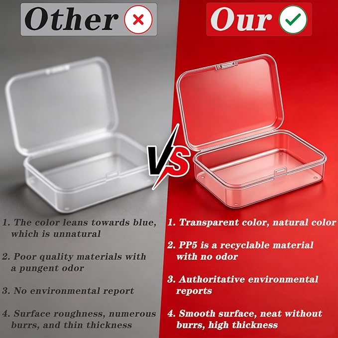 Clear Plastic Playing Card Boxes Snaps Closed Poker Gaming Playing Card Deck Cases Holder Plastic Storage Box Clear Trading Card Box Card Storage Organizer for Bank Business Card (6Pcs)