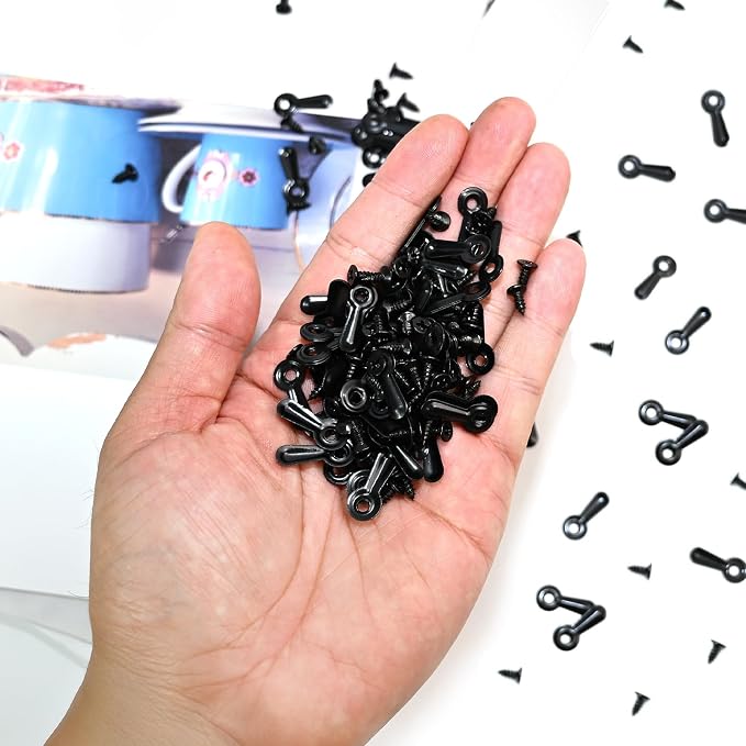 Metal Picture Frame Turn Button Fasteners, 100 Pcs | With Screws, Picture Frame Hardware Backing Clips, Turn Button Fasteners Set