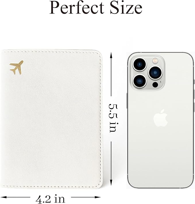 Passport Holder for Travel, RFID Blocking Waterproof PU Leather Travel Passport Cover Case Wallet